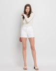 HIGH RISE DENIM SHORTS