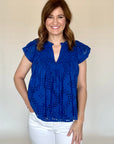 Olene Blouse Lake Blue