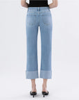 Wide Cuff Straight Jeans