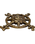 Compass Antiqued Brass Paperweight