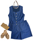 Denim Vest Top