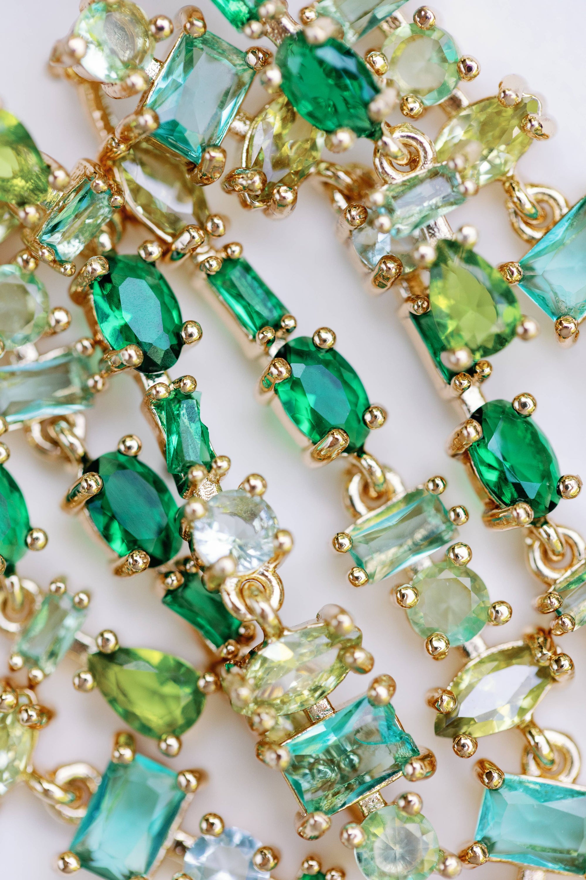 Green Ombre Crystal Earrings