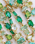Green Ombre Crystal Earrings