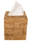Rattan Column Tissue Box Cover