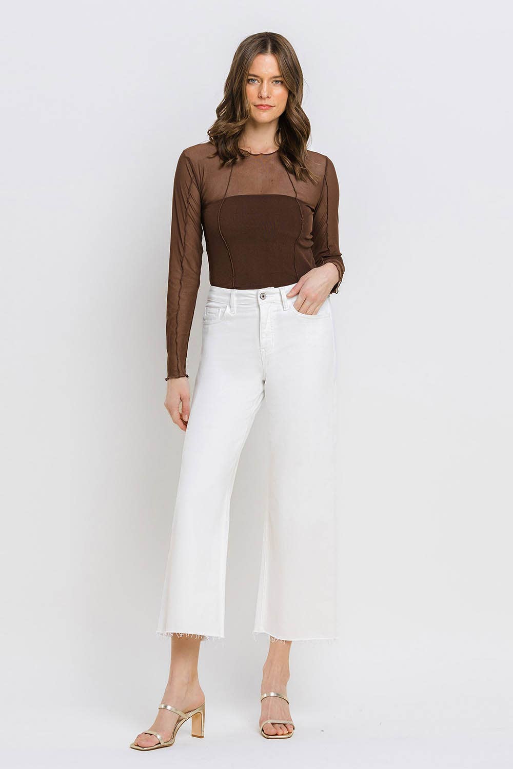 RAW HEM CROP WIDE LEG