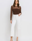 RAW HEM CROP WIDE LEG