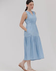 Chambray midi dress
