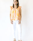Orange/Lavender Cotton Voile Shirt