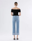 Wide Cuff Straight Jeans