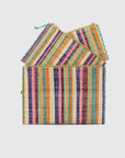 Nesting Zippered Straw Clutch