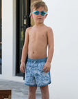 Youth Seaside Camo Swim Trunks