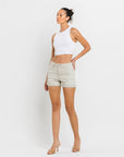 Sage Cuffed Denim Shorts