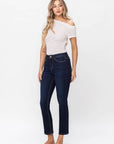 high rise ankle length slim jeans