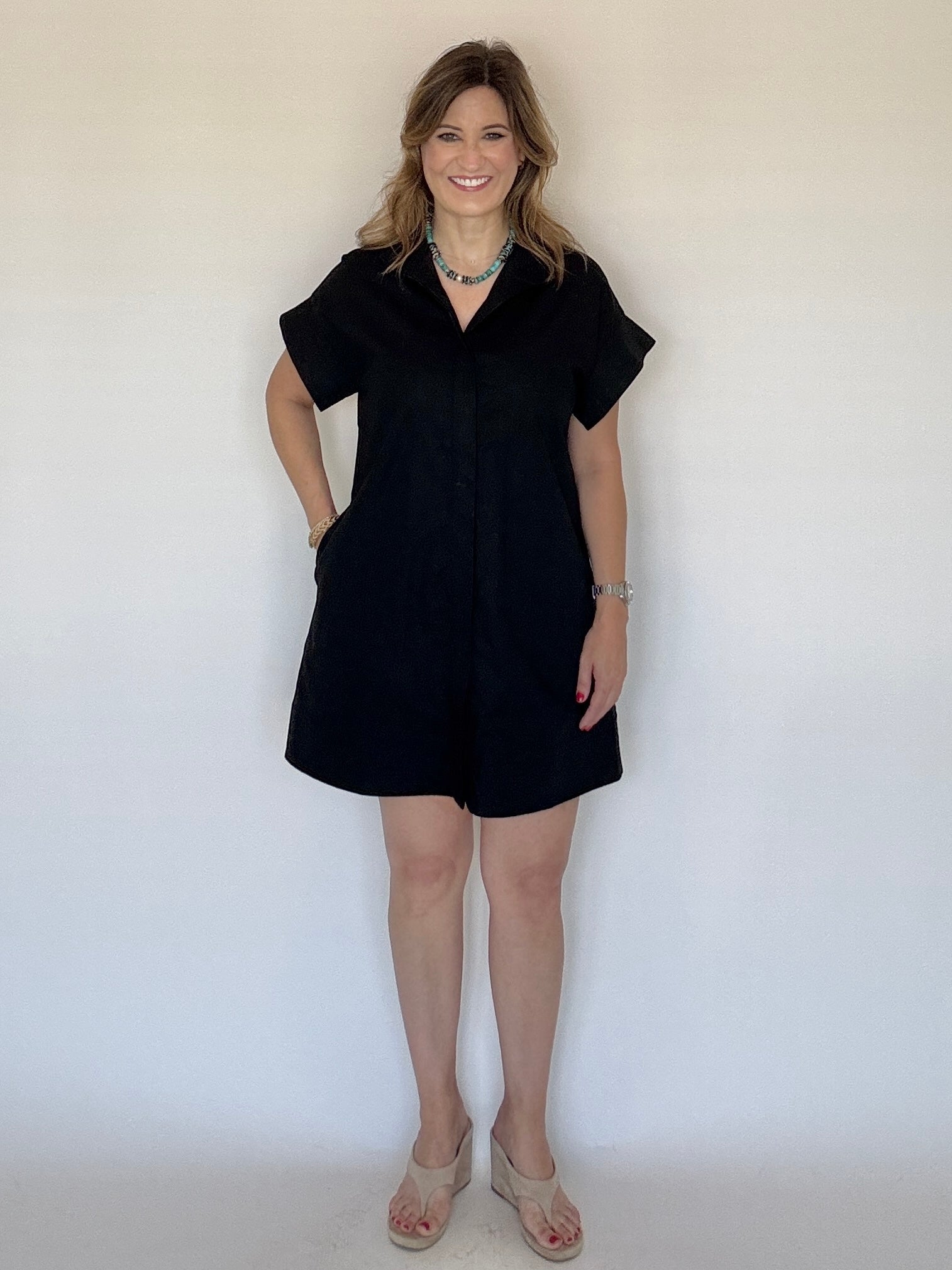 Tucker Gameday Mini Dress, Black