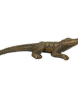 Antiqued Brass Alligator Paperweigh