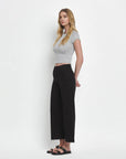high rise wide leg frayed bottom denim jeans