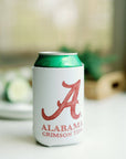Can cooler with Alabama Crimson Tide logo on a blurred background
