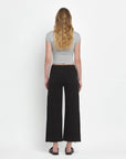 high rise wide leg frayed bottom denim jeans