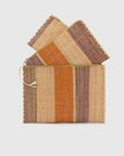 Nesting Zippered Straw Clutch
