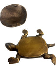 Antiqued Brass Turtle Box Tabletop Desk Decor | Home accents
