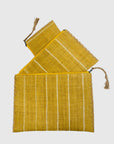 Nesting Zippered Straw Clutch