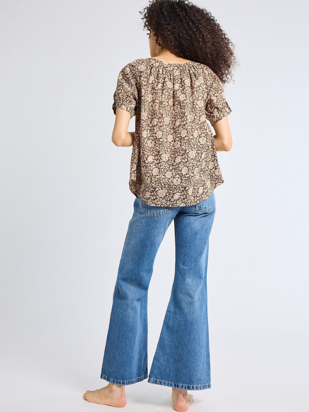Naomi Blouse Cocoa Floral