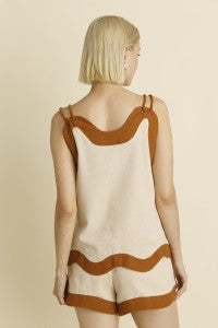 Brown Wave Blouse