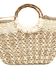 Straw Bag w/ Bamboo Handle
