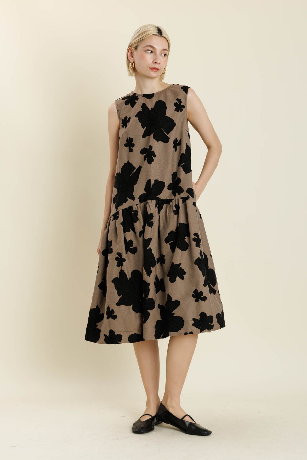 Drop Waist Midi Dress