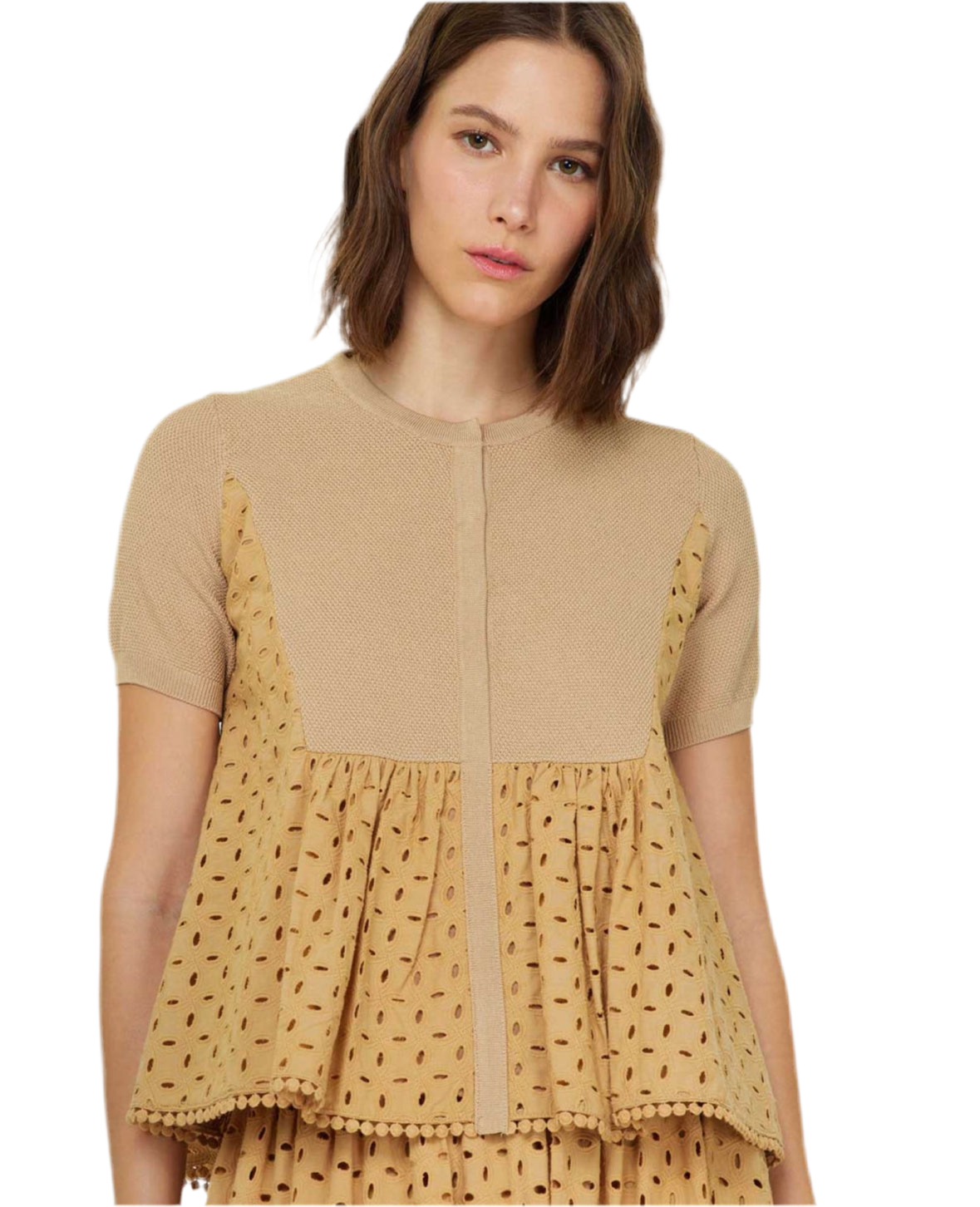 Butterscotch Eyelet Blouse