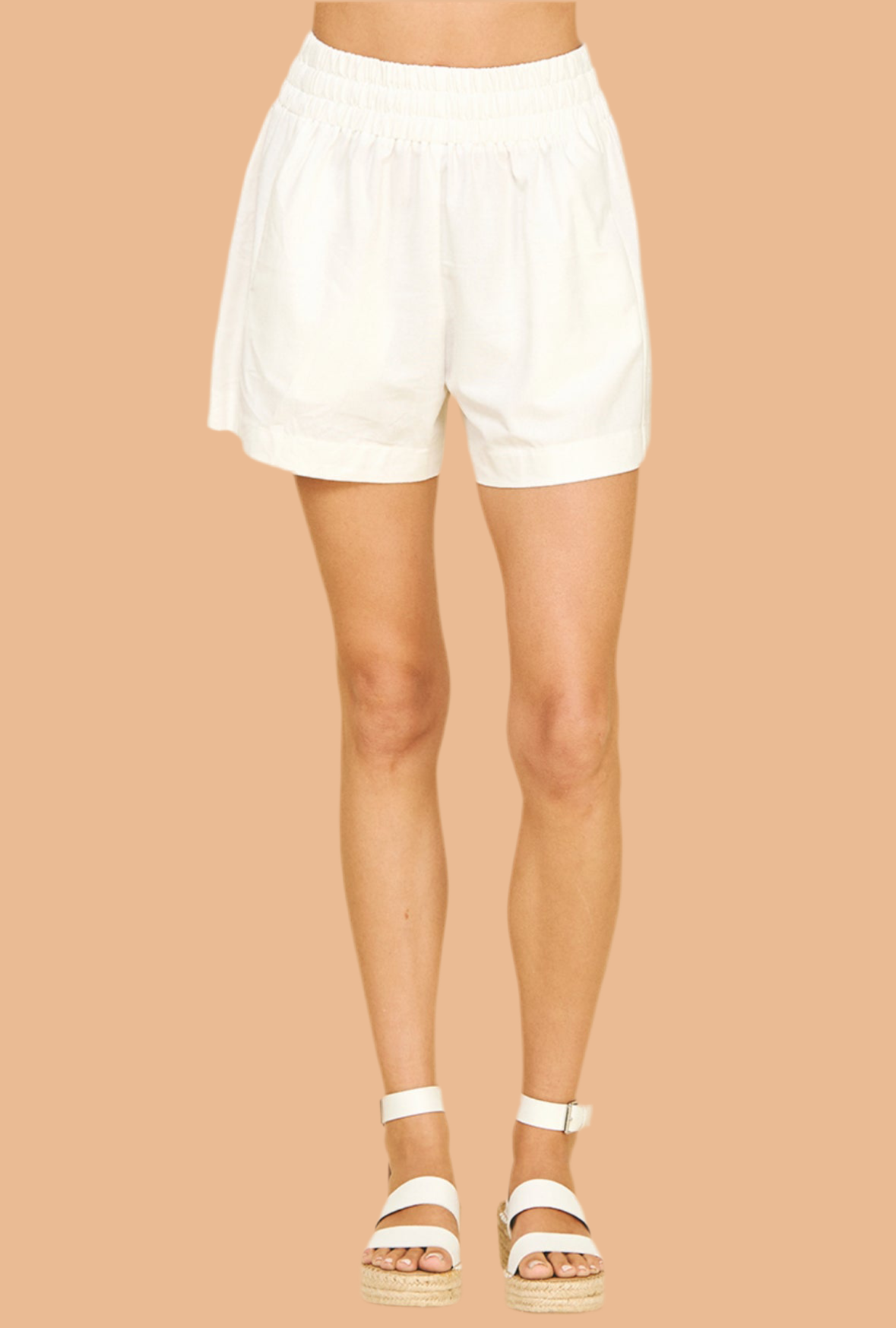 Linen High Waist Shorts