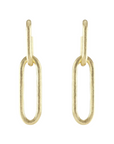 18K Drop Paperclip Earrings