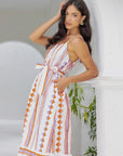 Purple & Orange Midi Dress