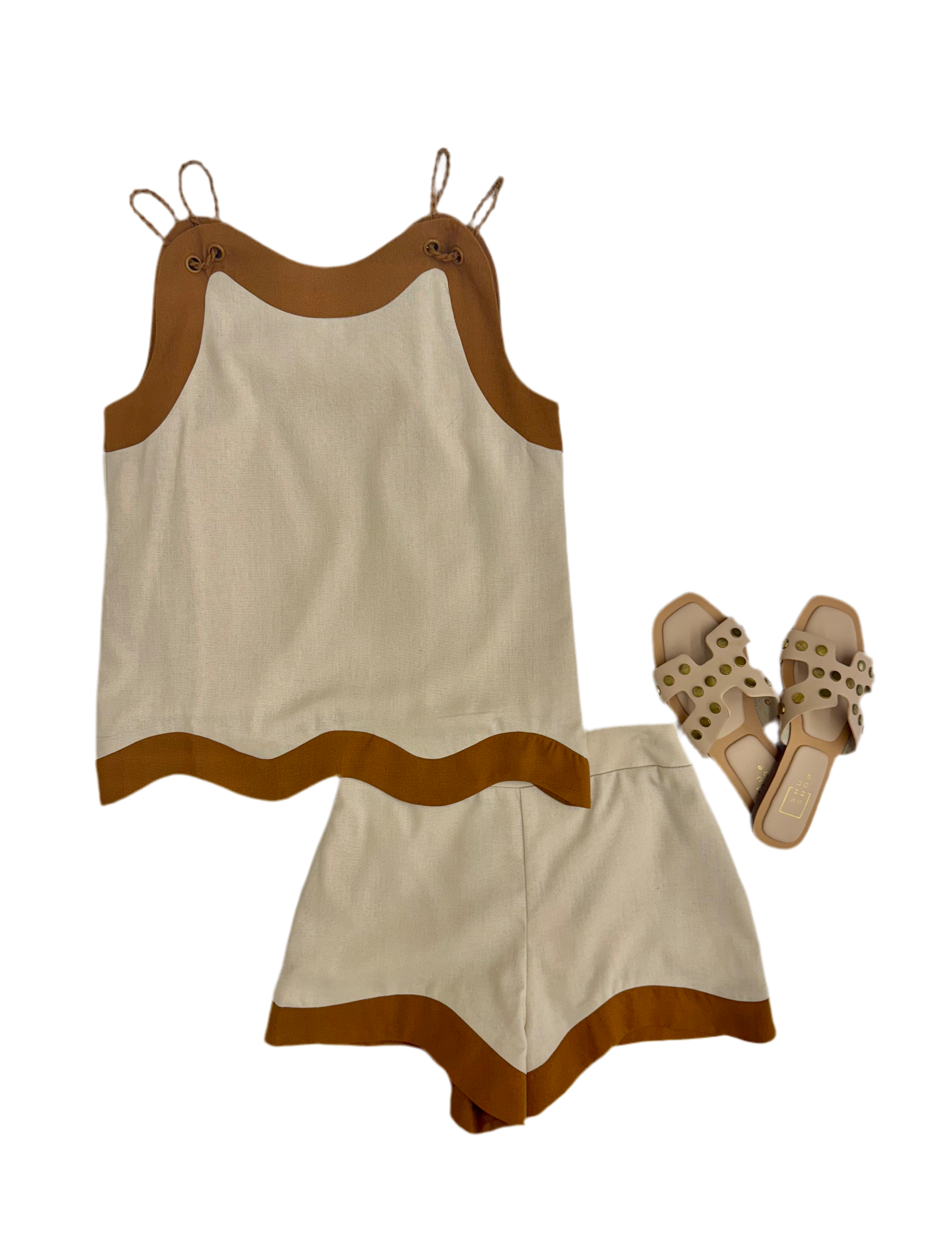 Brown Wave Shorts