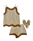 Brown Wave Shorts
