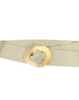 Leather Belt W/ Gold Buckle