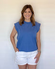 Blue Crew Neck Tee