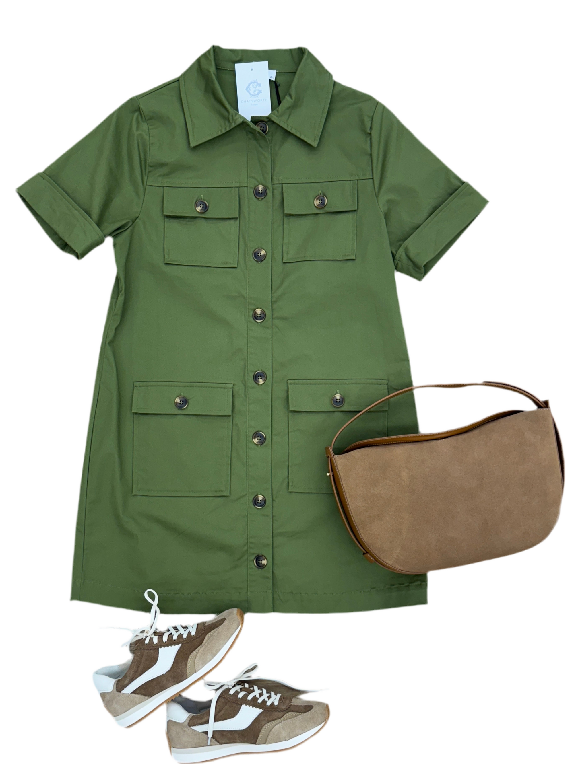 Olive SS Collared Dress