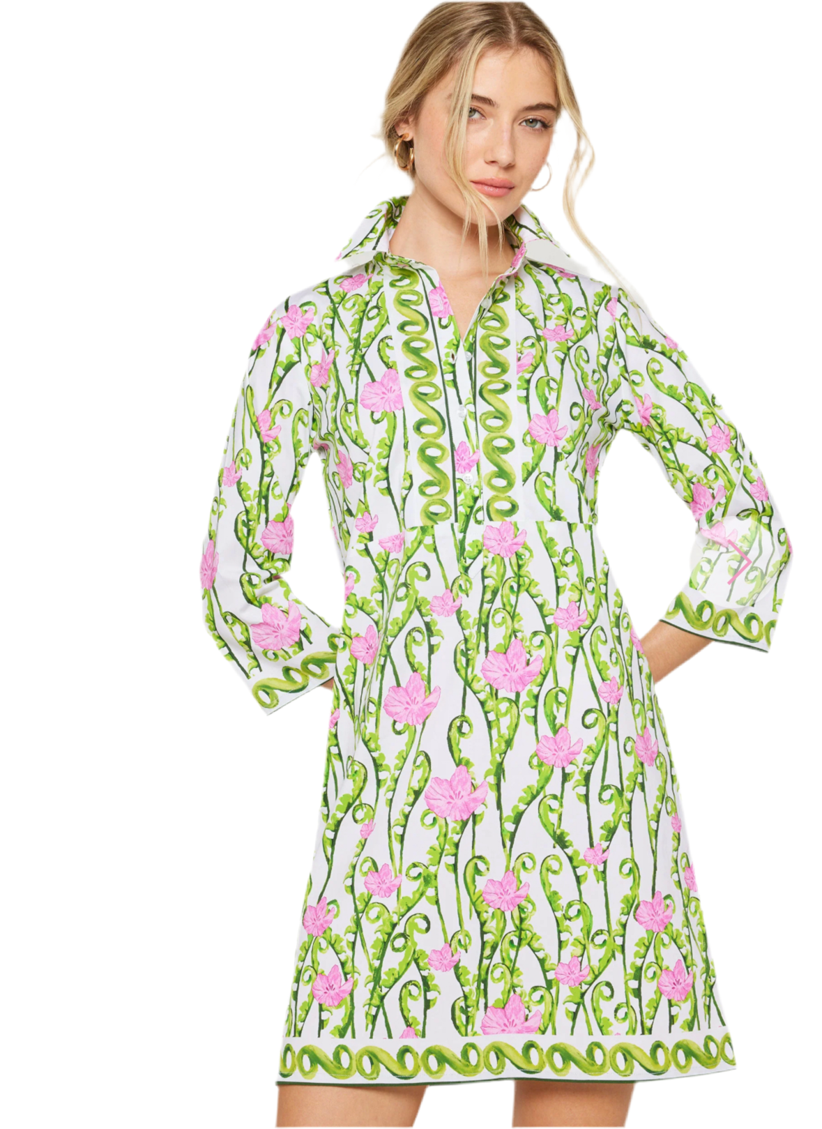 Blooming Shirt Dress
