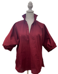 Sloan Blouse Dark Red