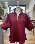 Sloan Blouse Dark Red