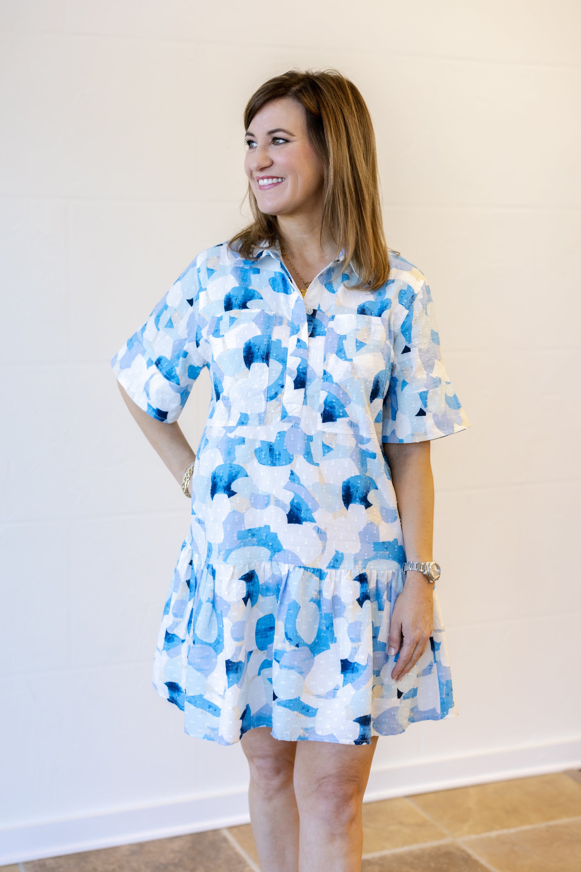 Lola Dress Sea Pebble