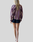 Purple Stripe Blouse