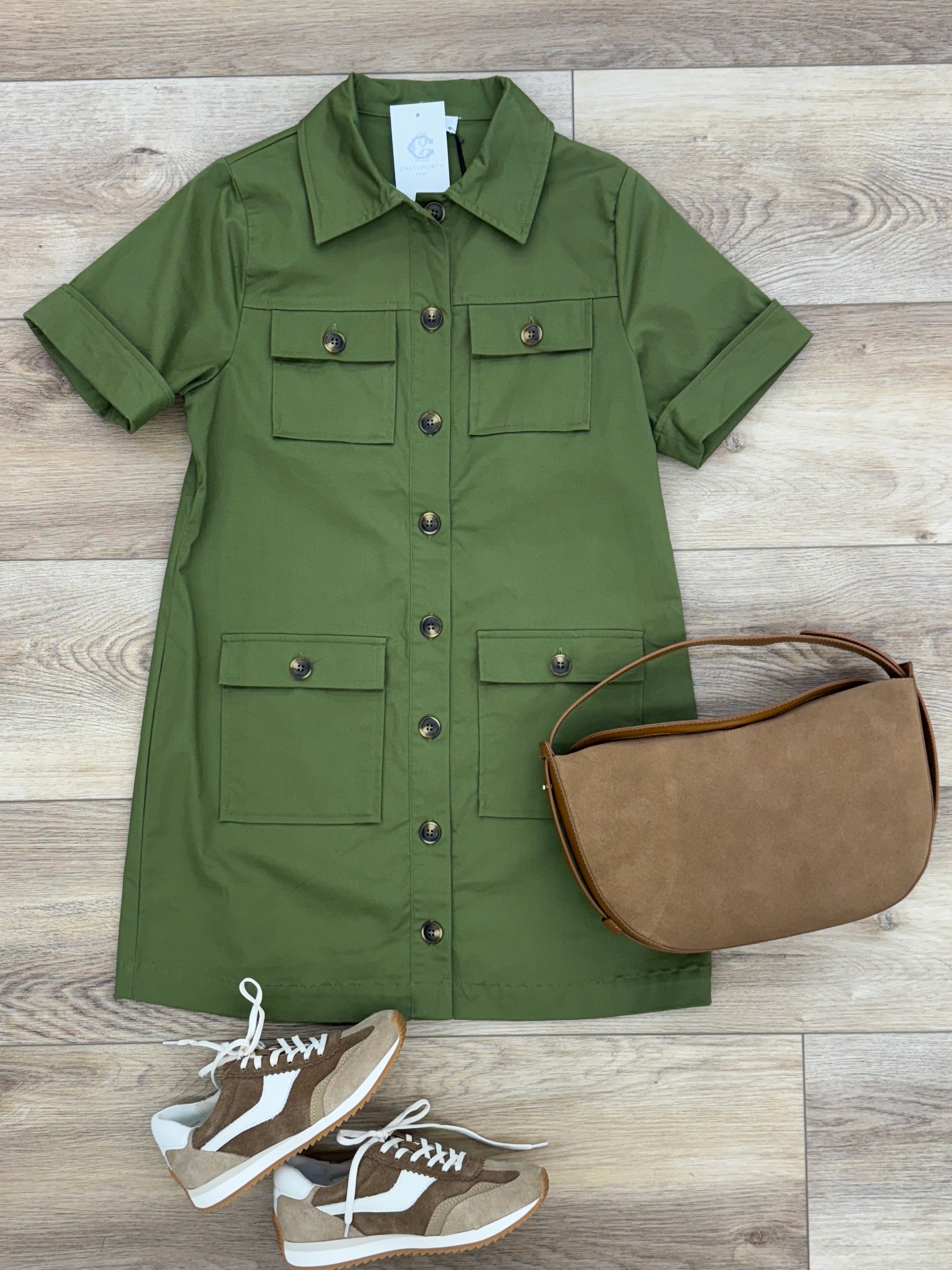 Olive SS Collared Dress