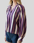 Purple Stripe Blouse
