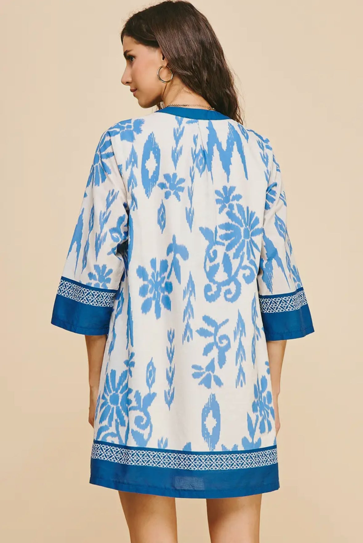 Navy Ikat Tunic