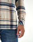 Plaid Flannel Shirt Khaki