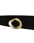 Leather Belt W/ Gold Buckle