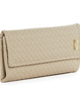 Luxe Jewelry Wallet Woven Bisque