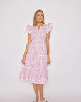 Flutter Sleeve Ric Rac Midi